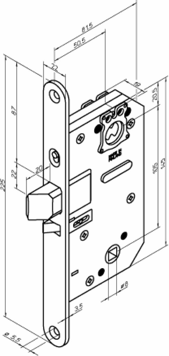 Assa lock box LC204v w/tin (990552)