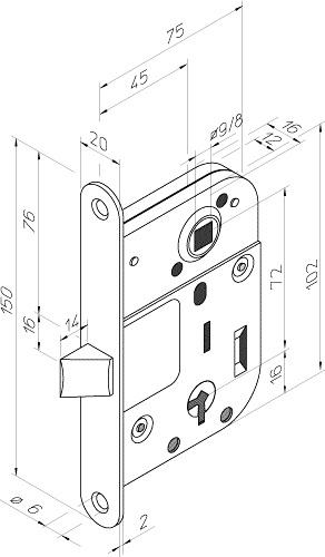 Fas middle door lock 2020h (990513)