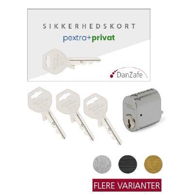 pextra+ private Set, 1x4060-S, 3xsleutels, Mat chroom