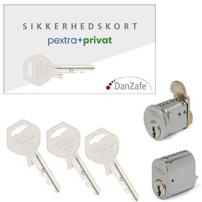 pextra+ privat set, 1x4060S, 1x4007, 3xnycklar, matt krom