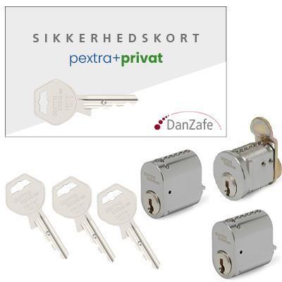 pextra+ privates Set, 2x4060-S, 1x4007, 3xSchlüssel, Mattchrom