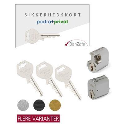 pextra+ private Set, 1x40603-S ROK, 3xsleutels, Mat chroom