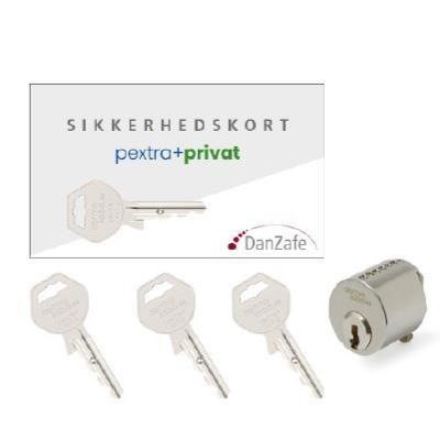 pextra+ privéset, 1x4050 Gl. rond, 3x sleutels