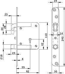 Assa 1733 - 733 Gate lock box