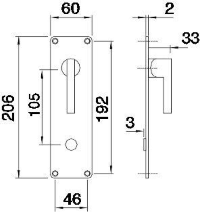 8659-617 Long sign with handicap knob