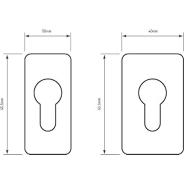 Souber Tools däckplåt t/euro rsf. 30x65,5 mm självhäftande.