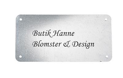 Juliana name tag 14x28cm. galvanized without text