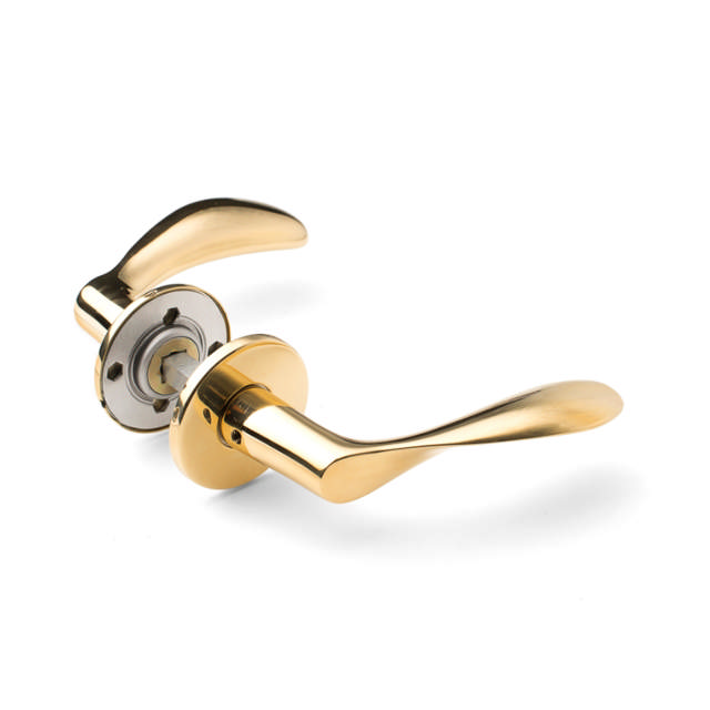 Arne Jacobsen Türgriff 97 mm mit Cliprosetten CC30/38, Mess.