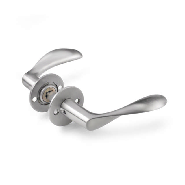 Arne Jacobsen Türgriff 97 mm mit Rosetten CC38, RS-Stahl