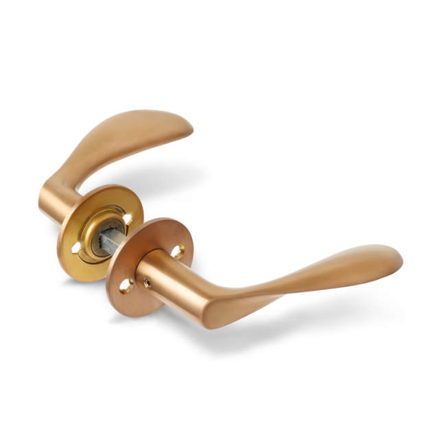 Arne Jacobsen Türgriff 97 mm mit Rosetten, CC30, PVD-Kupfer