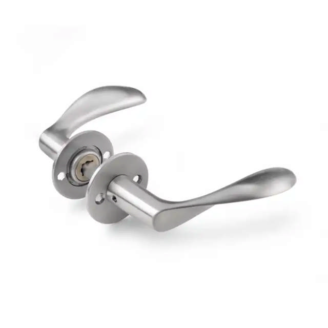 Arne Jacobsen Türgriff 97 mm mit Rosetten CC30, RS-Stahl