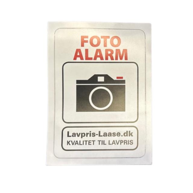 Foto Alarm klistermærke egen produktion