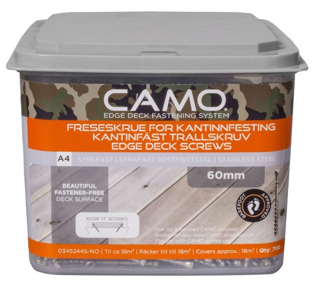 CAMO terrassskruvar 4,0x60mm A4, pk. på 700 st