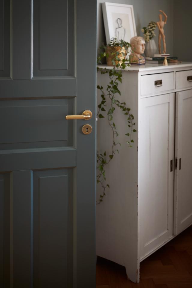 Türgriff Lexington inklusive Schlüsselplatten. Messing. 