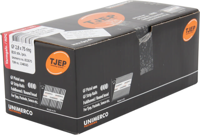 TJEP Søm Ring Varmgalv. GF 28/75 Handy Box m. 810 stk.