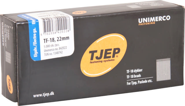 TJEP Stifter Elgalv. TF-18 22 Unimerco PK m. 5000 stk.