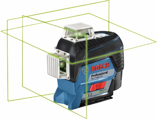 Bosch cirkellaser GLL 3-80 CG inkl. laddare, batteri och hållare