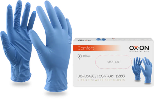 OX-ON 15300 Nitril-Einweghandschuhgröße 8 Stück 100