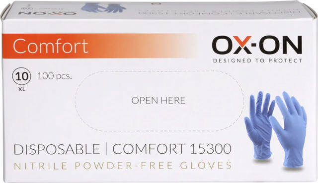 OX-ON 15300 Nitril-Einweghandschuhgröße 10 PK 100