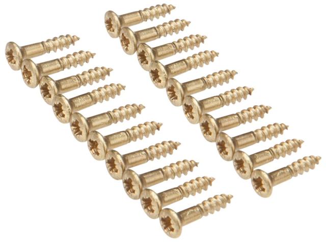 Arvid Wood screw brass PZ LH 3.5x40, pk. of 20 pcs