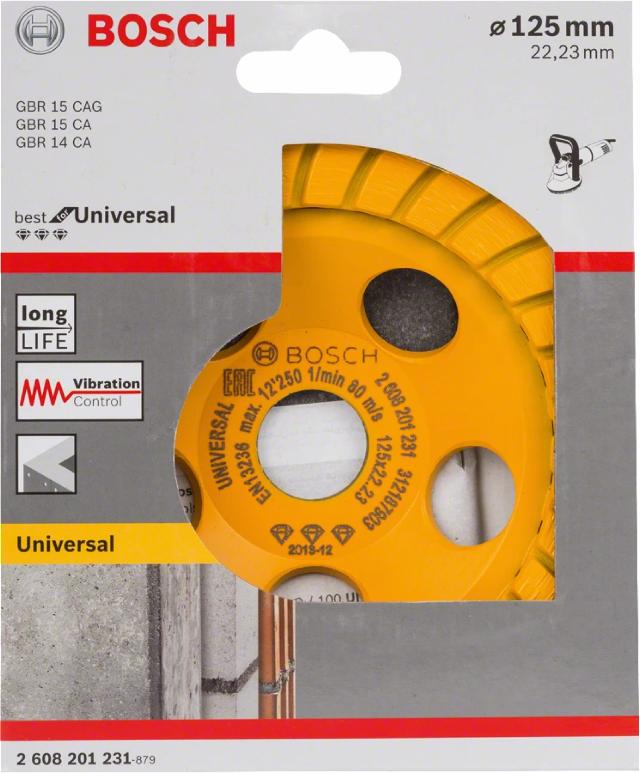 Bosch Diamanttopfscheibe UNIVERSAL 125 mm