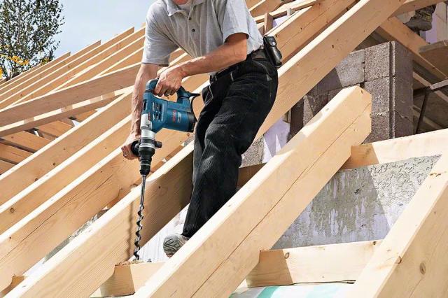 Bosch hammer drill set GBH 4-32 DFR w. Drill chuck