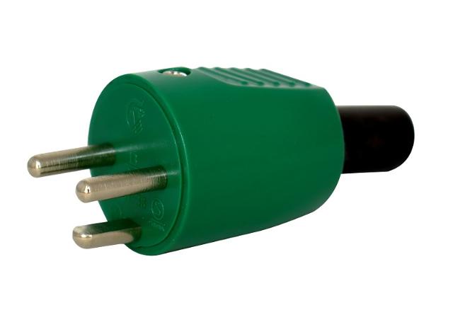 GRIPO-Stecker rund 230 Volt mit Erdung grün