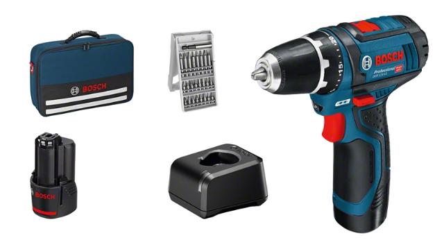 Bosch borr-/skruvmejsel GSR 12V-15, 2x2,0Ah 25XTB väska