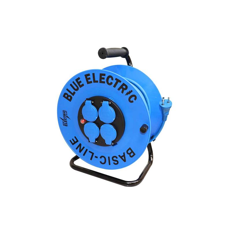 Blue Electric cable drum 3x1.5 mm2 with earth