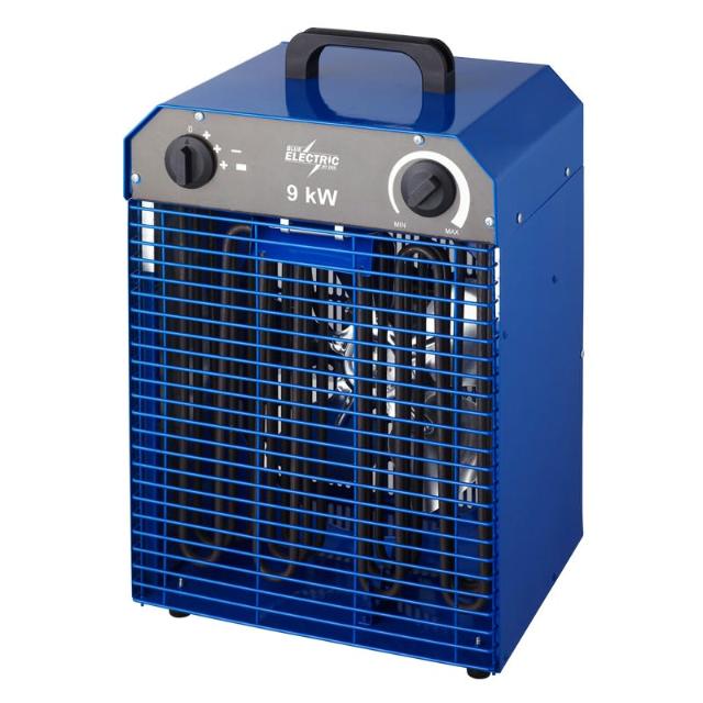 Blue Electric Fan heater 9 KW 400V