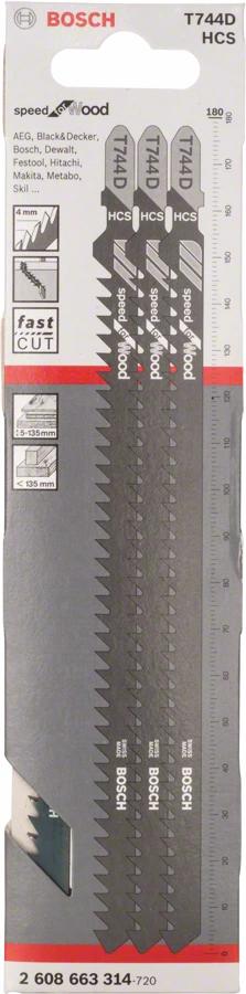 Bosch jigsaw blade T144D wood 5-50mm pk. of 100 pcs