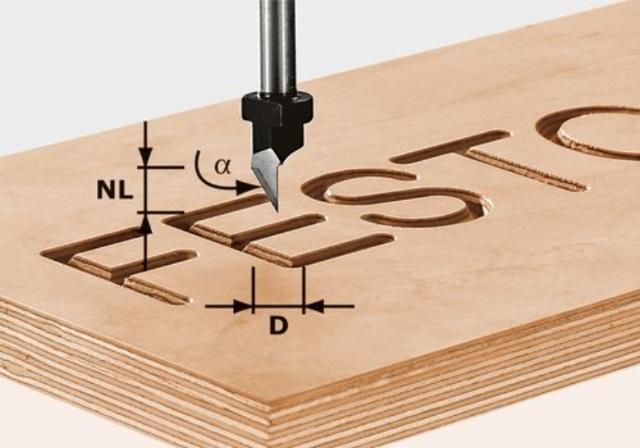 Festool Buchstabenfräser HS S8 D11/60°