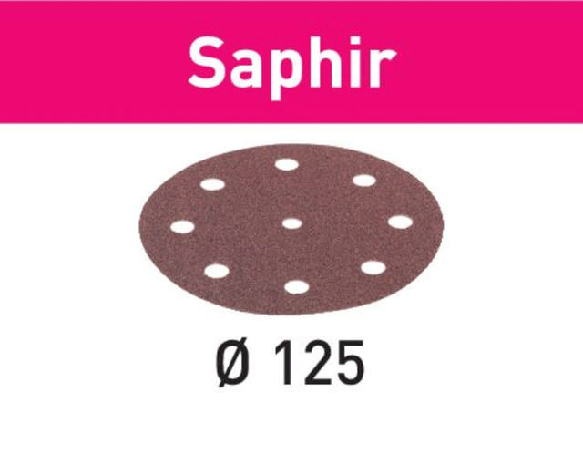 Festool Slibepapir STF D125/8 P50 Saphir, 25 stk