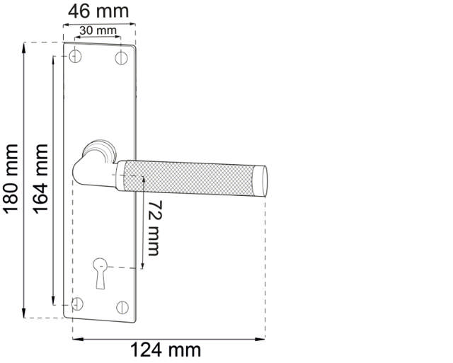 Türgriff Lexington inkl. langer Platte Bronze