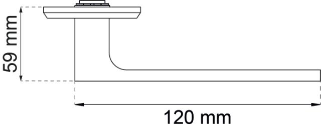 DÖRRHANDTAG A2560 SVART ALU