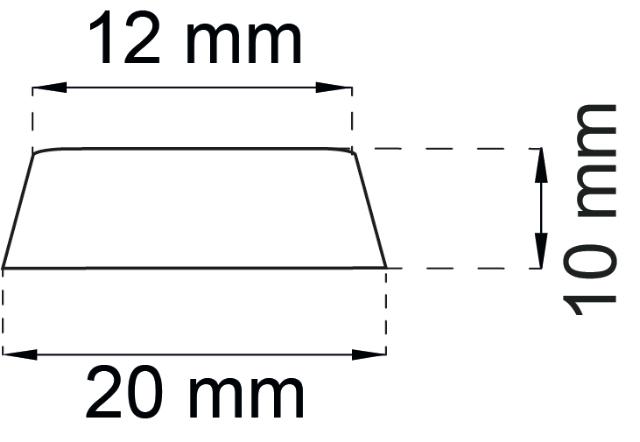 DÖRRSTOPP GRÅ 20X10. PAKET A 5 ST.