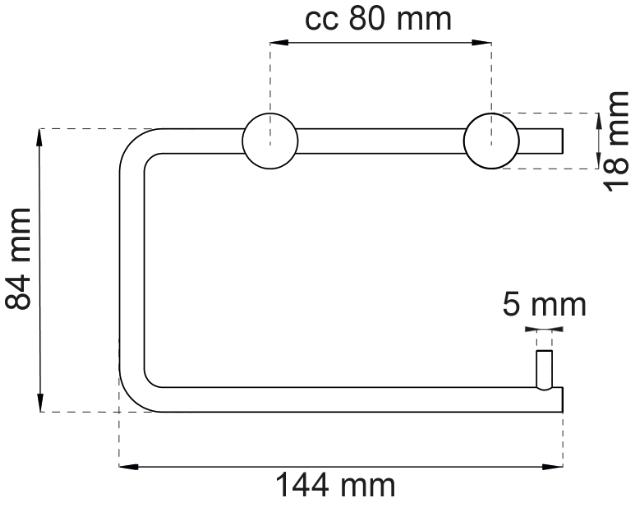 TOILETPAPIRHOLDER 1368 SORT