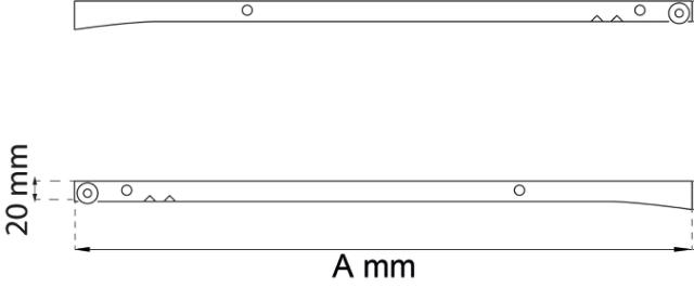 SKUFFELØB 250MM 1 SÆT HVID