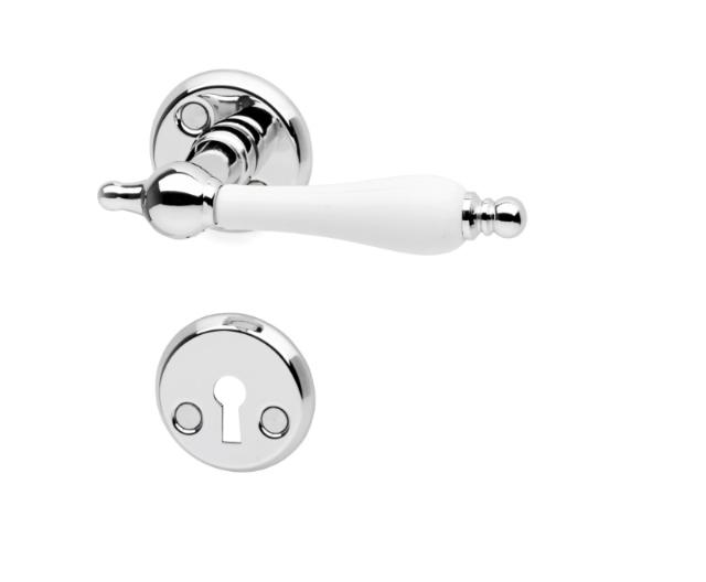 DOOR HANDLE INDV CHROME PORCELAIN BOOKLET 