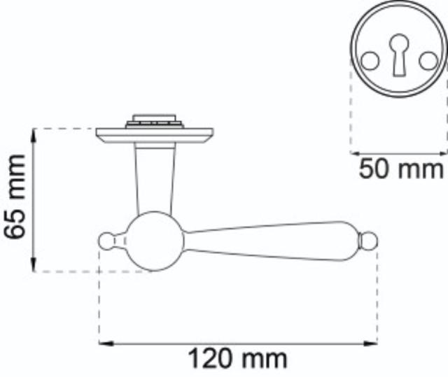 DOOR HANDLE INDV CHROME PORCELAIN BOOKLET 