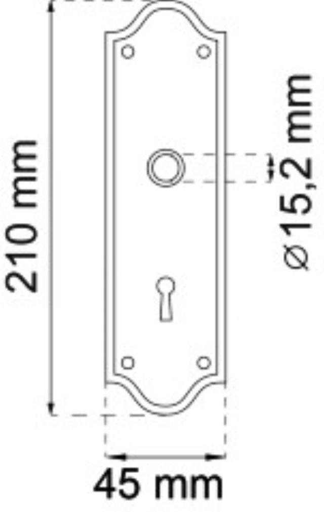 LANGES SCHILD 53 POLIERTES MESSING