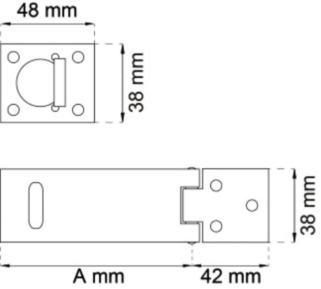 VORHÄNGESCHLOSS-OBERTEIL. 115MM ELEKTRISCH 1. ST