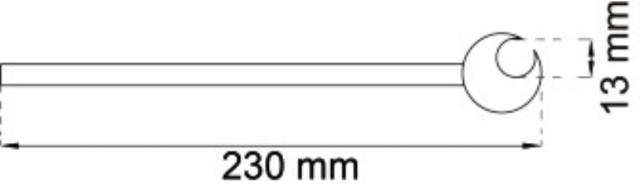 SCHARNIER GERADE 13MM Z 