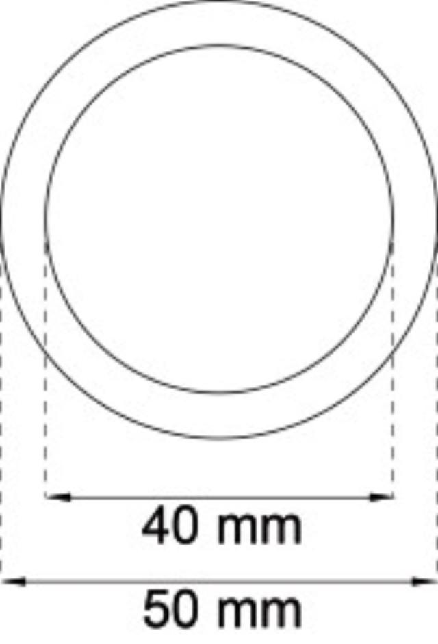 SKIDDÖRRSHAL Ø40X50MM VIT