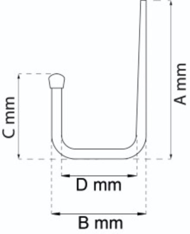 OPHANGHAAK 150MM ELEKTRISCHE VLOER