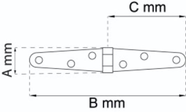 COFFIN HINGE 125MM 2PCS. ELECTRICAL FLOORING.