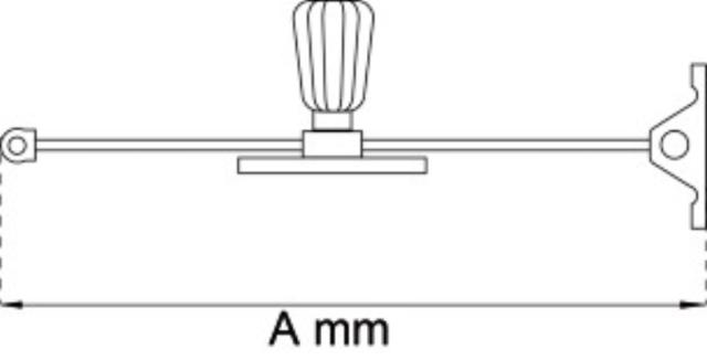 WINDOW HOLDER 250MM CHROME 