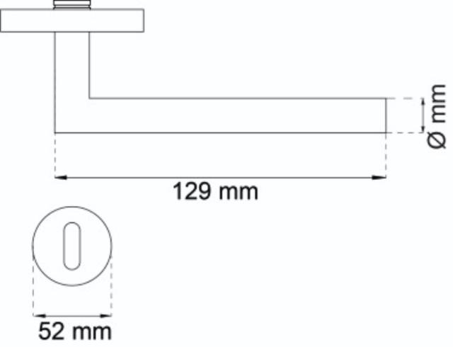 TÜRGRIFF L-FORM SK.H.16MM RUSTF. 