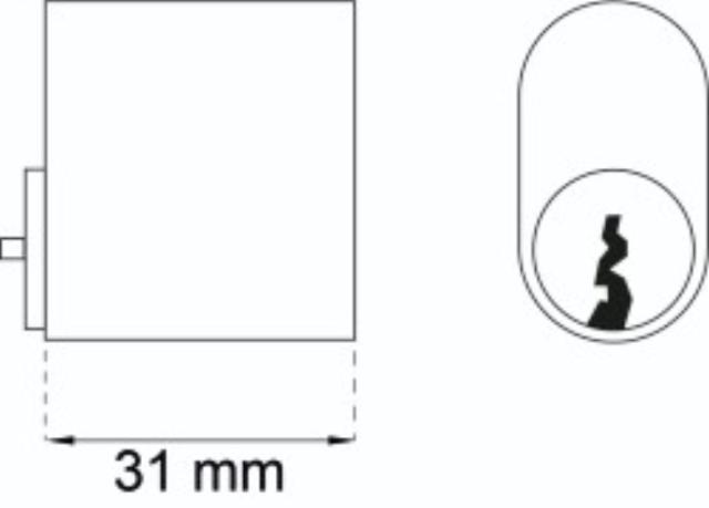 CYLINDER 6-PIN CHROME M.NGL.