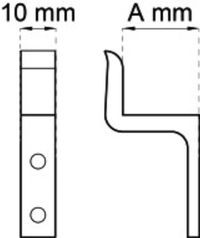 FENSTERVERTEILERHAKEN 3 VERNICKELT